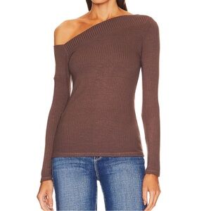 BROWN off the shoulder long sleeve Micheal Lauren (bought off revolve)